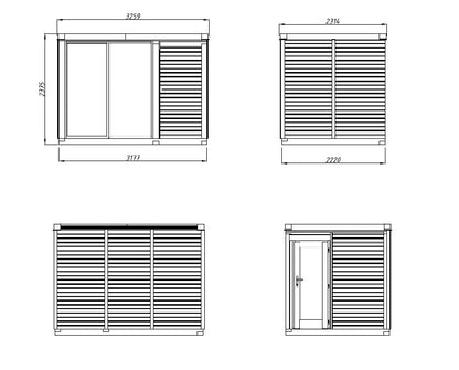 Sauna Sarah 3.8+2.1 m²
