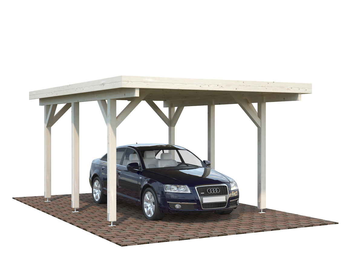 Timber Carport Karl 11.7 m², untreated