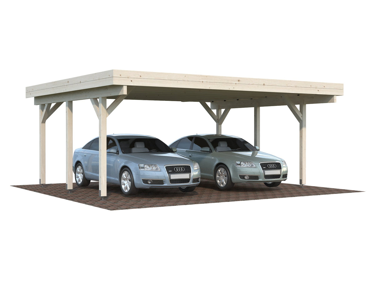 Timber Carport Karl 20.6 m², untreated