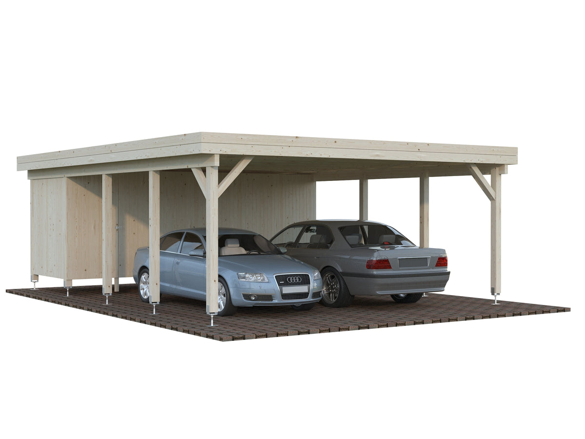 Timber Carport Karl 40.6 m², untreated