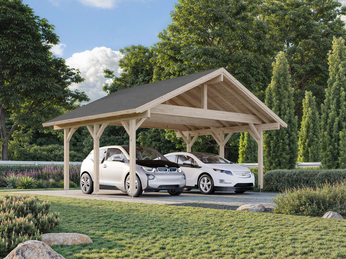 Timber Carport Robert 20.6 m²