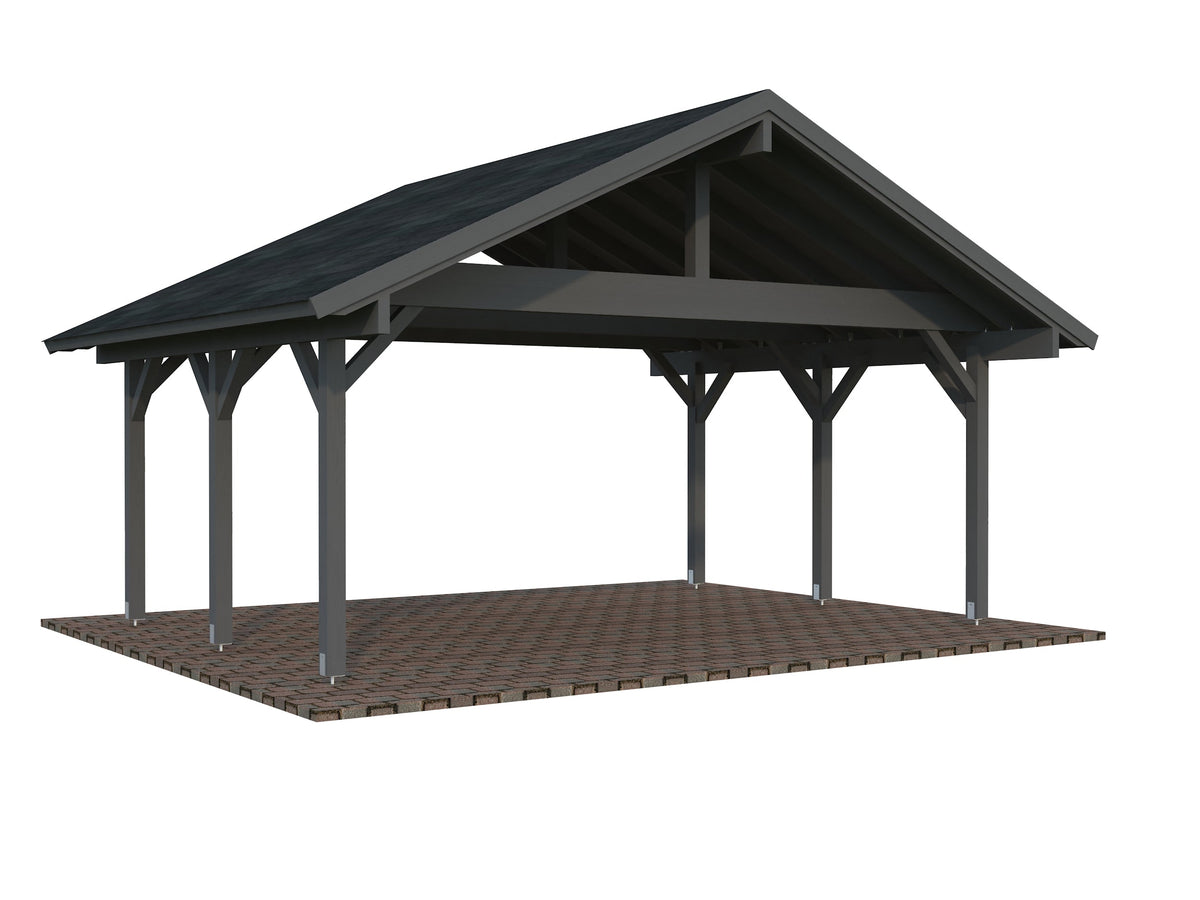 Timber Carport Robert 20.6 m²
