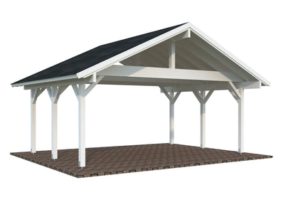 Timber Carport Robert 20.6 m²