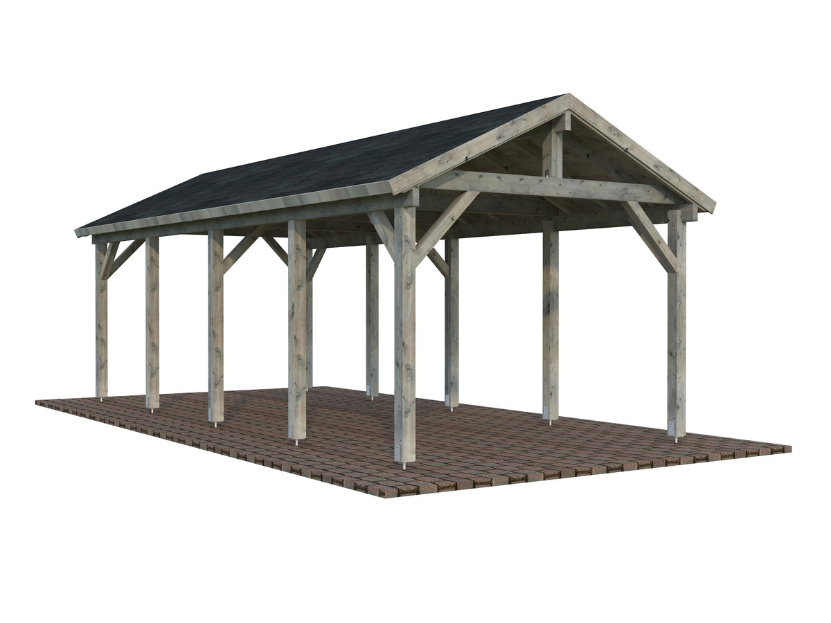 Timber Carport Robert 23.1 m²