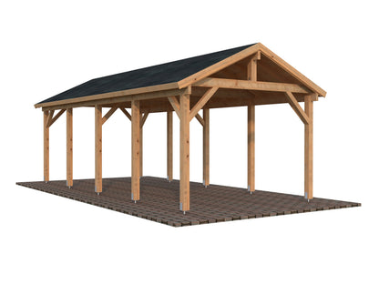 Timber Carport Robert 23.1 m²