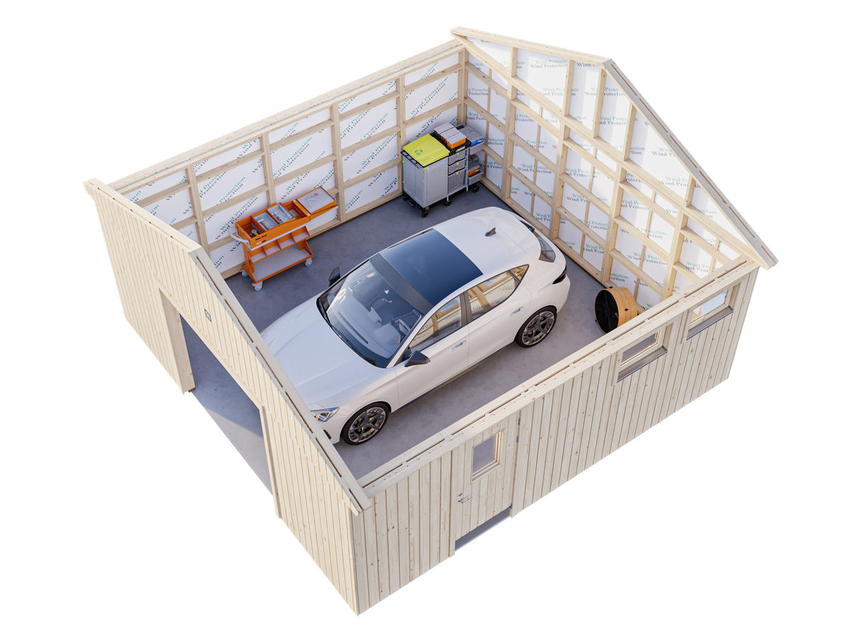 Timber Garage Andre 28.5 m² kit