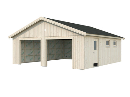 Timber Garage Andre 44.7 m² kit, untreated