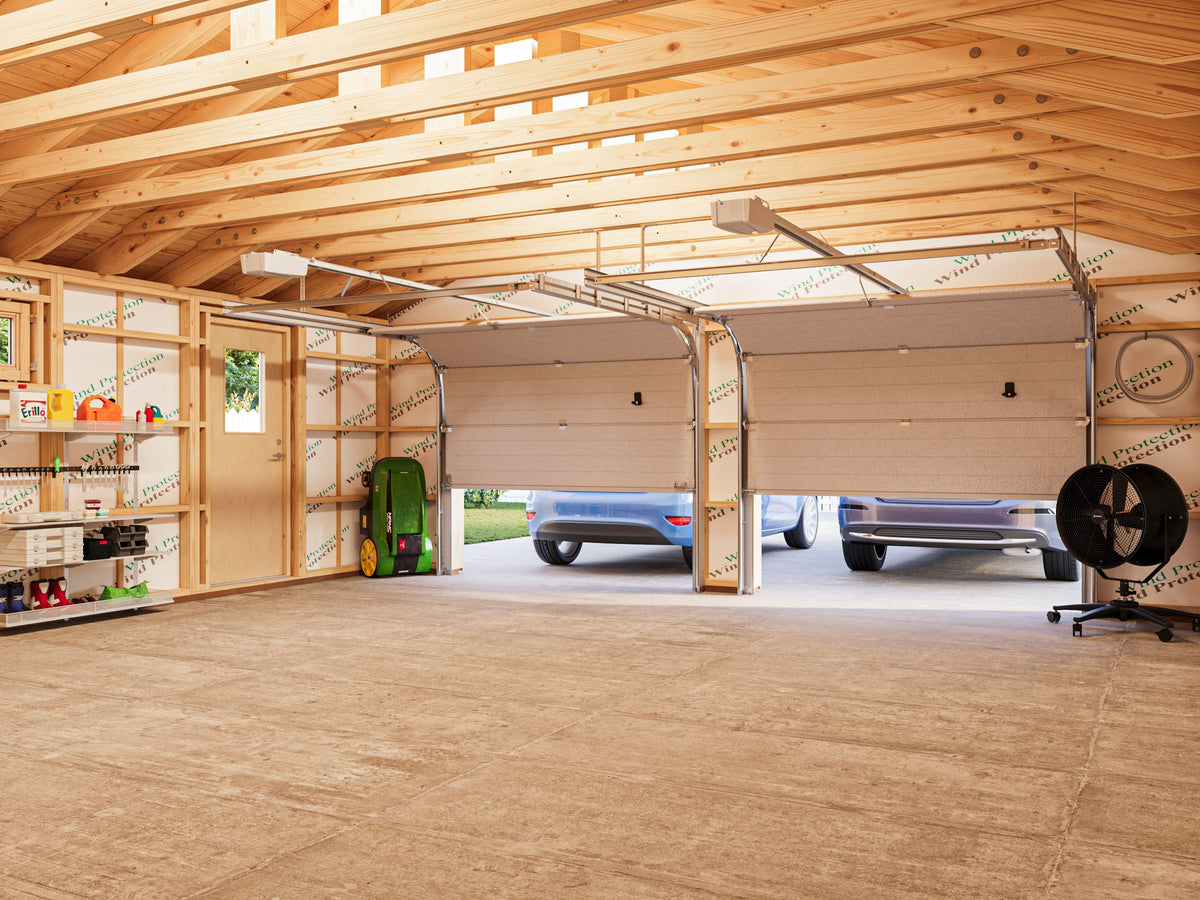 Timber Garage Andre 44.7 m² with sectional door