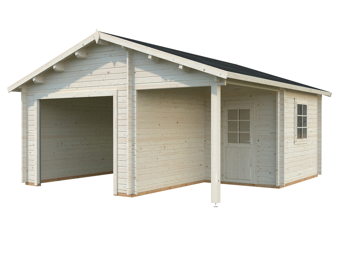 Timber Garage Irene/Roger 21.9+5.2 m² kit