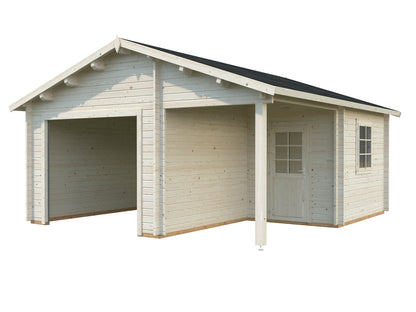 Timber Garage Irene/Roger 21.9+5.2 m² kit