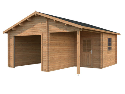 Timber Garage Irene/Roger 21.9+5.2 m² kit