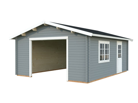 Light grey with white trim