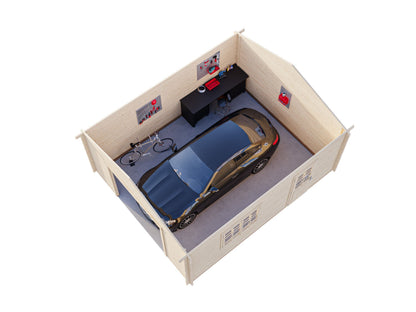 Timber Garage Irene/Roger 23.9 m² kit