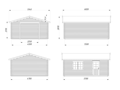 Timber Garage Irene/Roger 23.9 m² kit