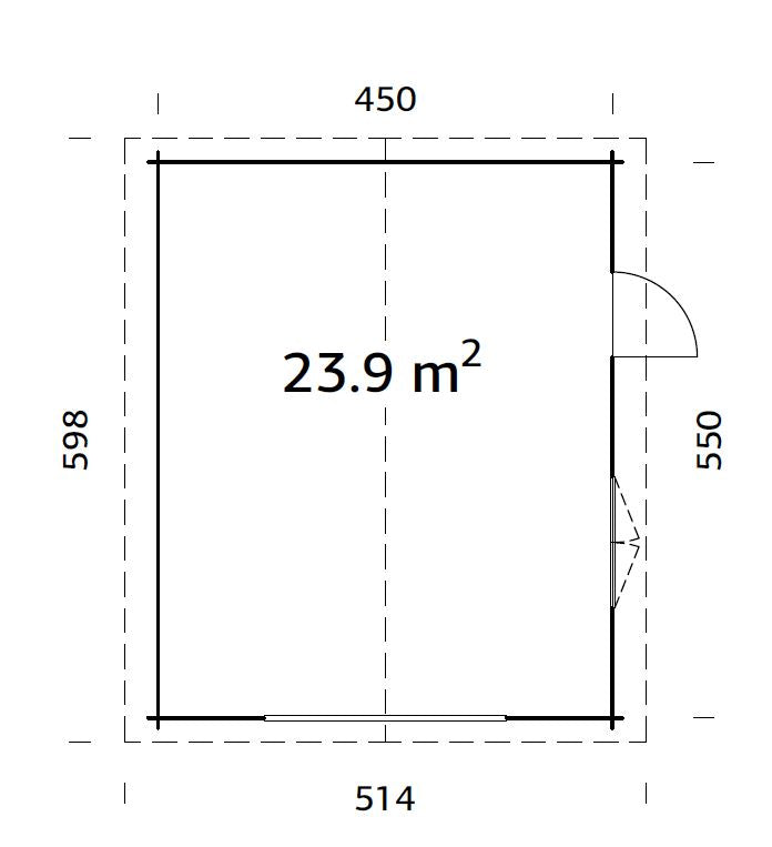 Timber Garage Irene/Roger 23.9 m² kit