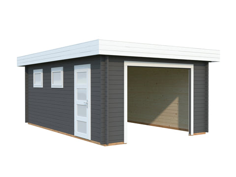 Grey with white trim