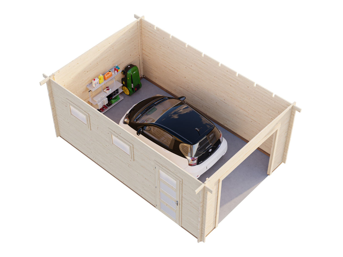 Timber Garage Rasmus 19.0 m² kit