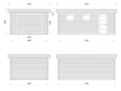Timber Garage Rasmus 19.0 m² kit