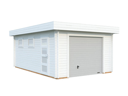 Timber Garage Rasmus 19.0 m² with sectional door