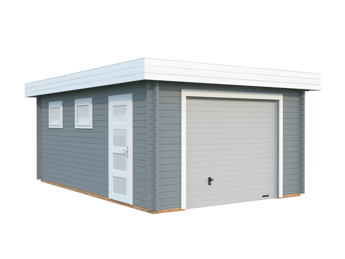 Timber Garage Rasmus 19.0 m² with sectional door