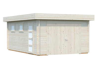 Timber Garage Rasmus 19.0 m² with wooden gate
