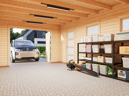 Timber Garage Rasmus 19.0 m² with wooden gate