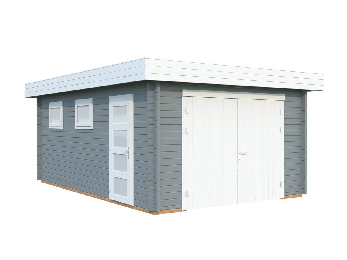 Timber Garage Rasmus 19.0 m² with wooden gate