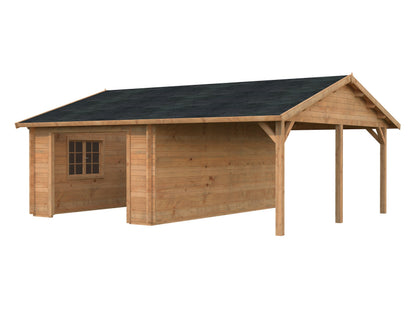 Timber Garage Roger 19.0+16.2 m² kit