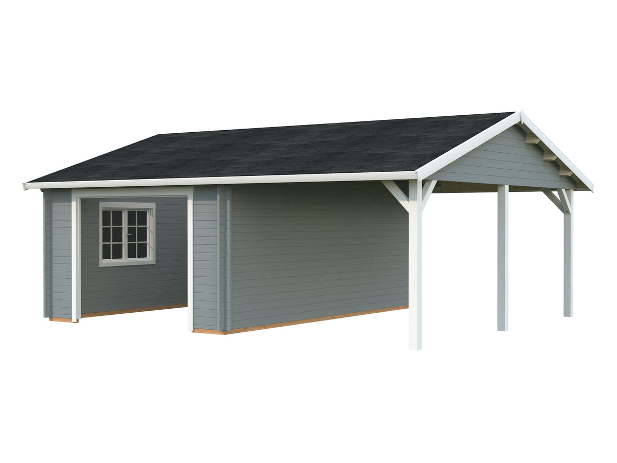Timber Garage Roger 19.0+16.2 m² kit