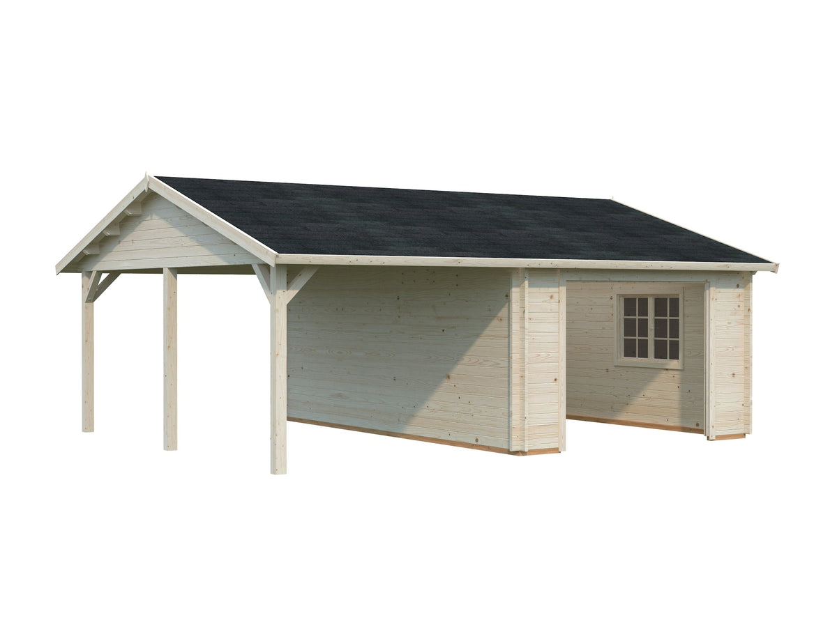 Timber Garage Roger 19.0+16.2 m² kit