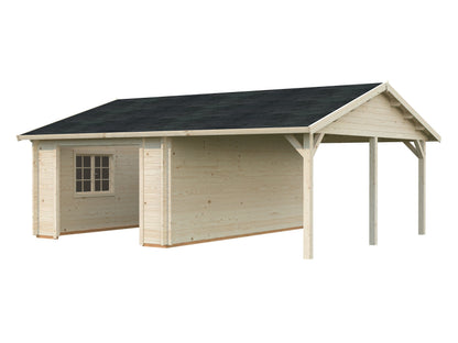 Timber Garage Roger 19.0+16.2 m² kit
