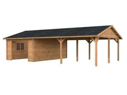 Timber Garage Roger 19.0+33.2 m² kit