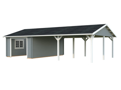 Timber Garage Roger 19.0+33.2 m² kit