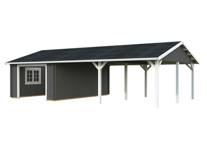 Timber Garage Roger 19.0+33.2 m² kit