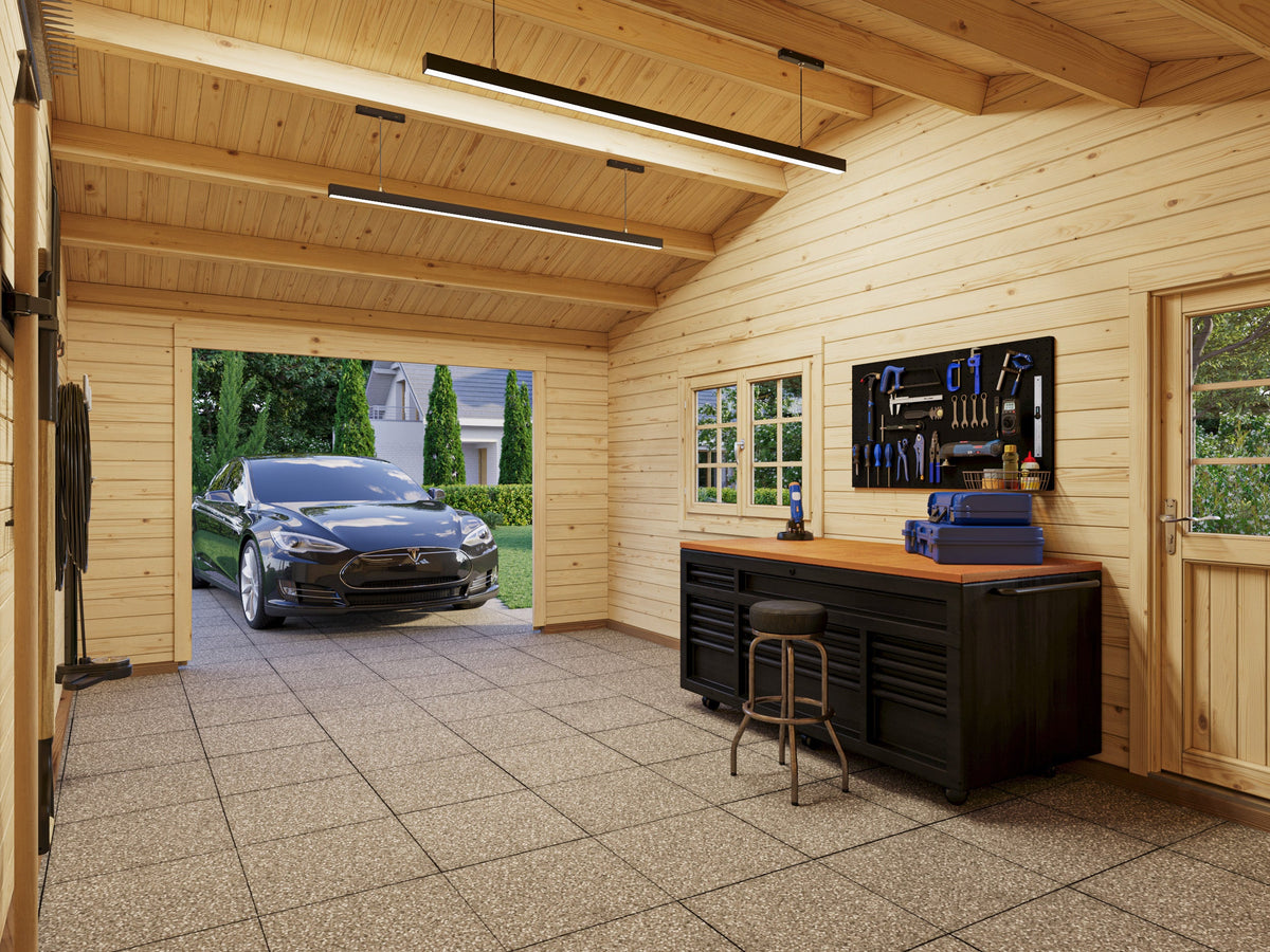 Timber Garage Roger 19.0+33.2 m² kit