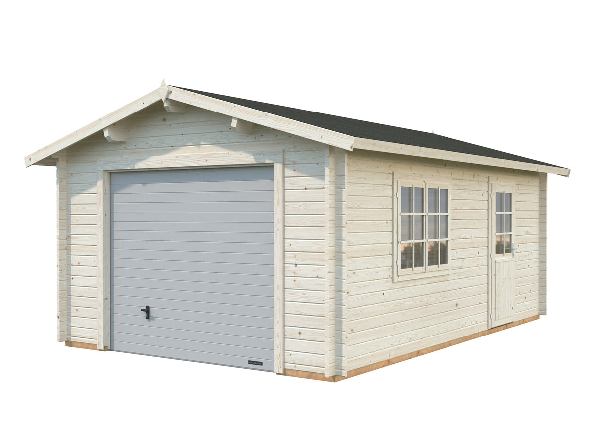 Timber Garage Roger 19.0 m² with sectional door