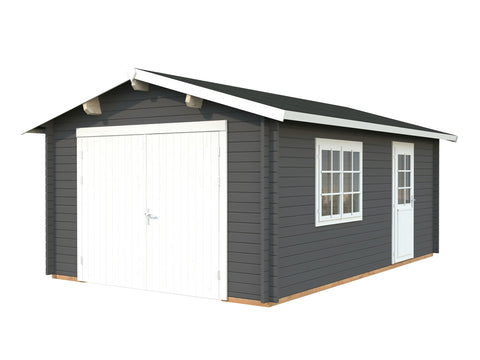 Grey with white trim