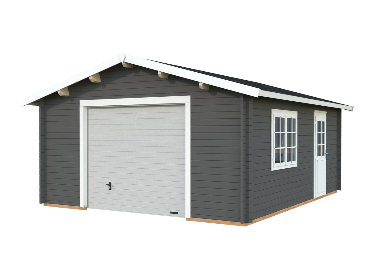 Timber Garage Roger 23.9 m² with sectional door