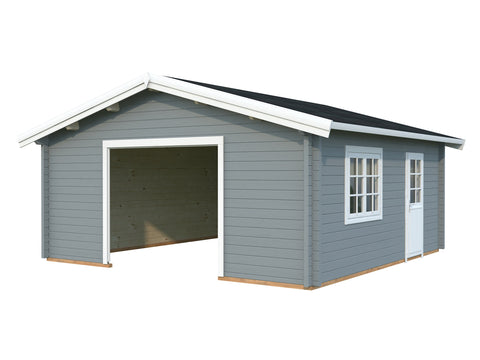 Light grey with white trim