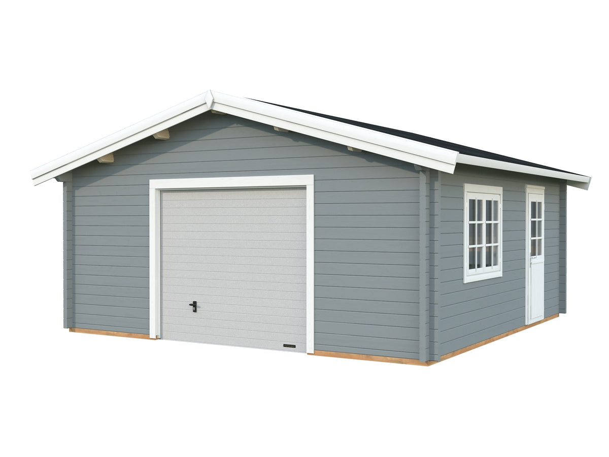Timber Garage Roger 27.7 m² with sectional door