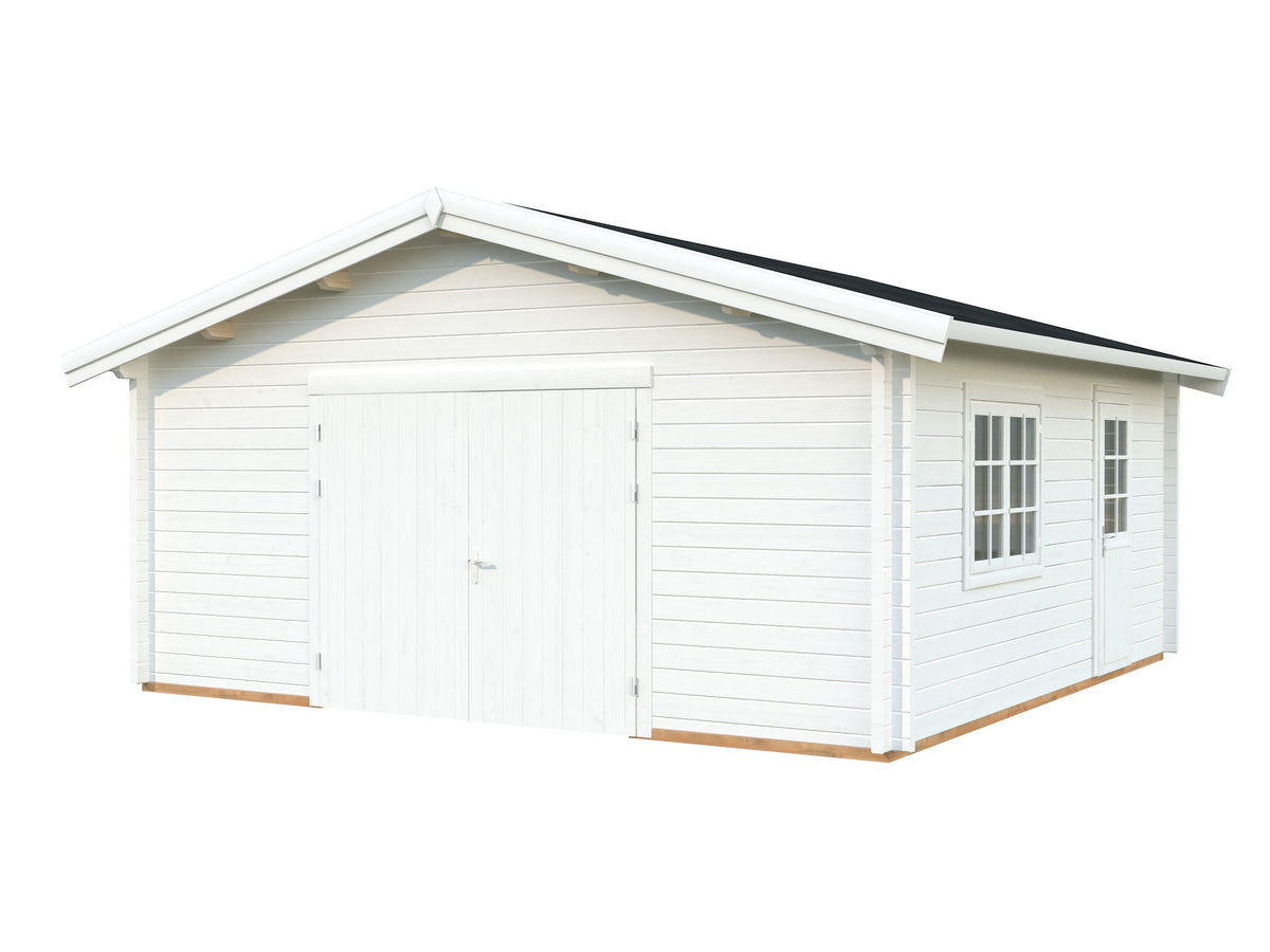 Timber Garage Roger 27.7 m² with wooden gate