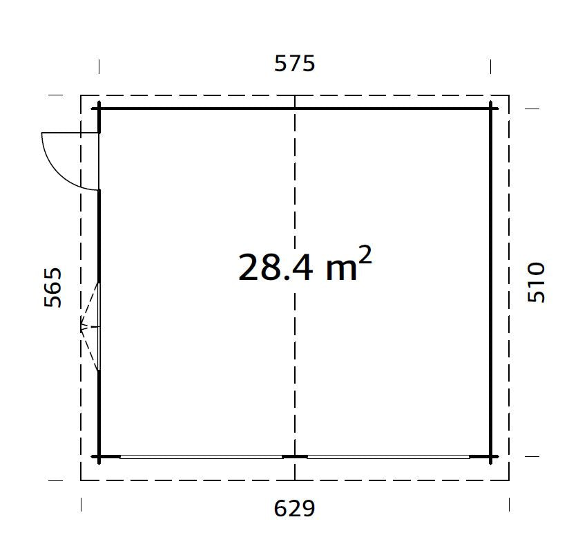 Timber Garage Roger 28.4 m² kit