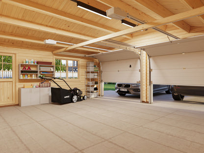 Timber Garage Roger 28.4 m² with sectional door