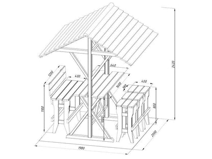 Timber Table and Bench Kit Leo