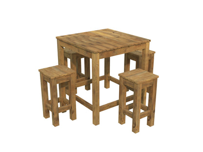 Timber Table and Seat Kit Aron, brown pressure-treated