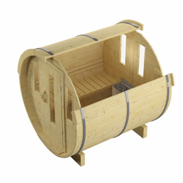 Nordic Spa 2m Sauna Barrel with Electric Heater