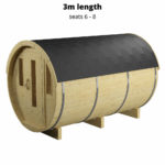 Nordic Spa 3m Sauna Barrel with Electric Heater