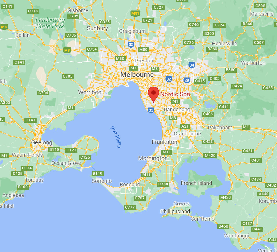 Nordic Spa Moorabbin Map