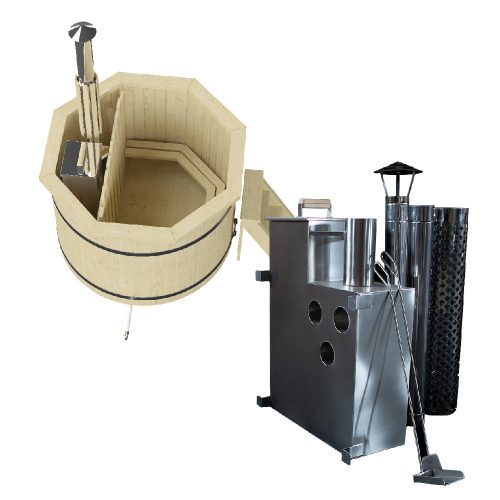 Nordic Spa Wood Fired Hot Tub internal heater